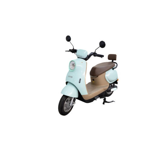 Pastel Green Electric Scooter with Retro Style