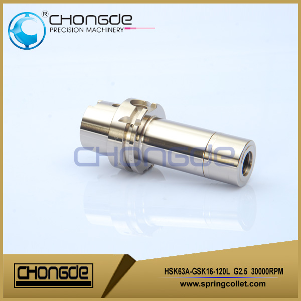 Mandril porta-pinças para máquina CNC HSK63A-GSK16-120L