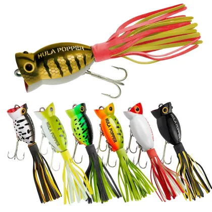 Wholesale Lifeslike Frog Poppers and Silicone Skirted Lures for Fishing
