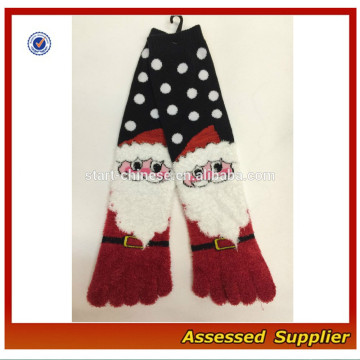 Custom Women Novelty Toe Socks/ Dots Jacquard Socks/Fuzzy Microfiber Socks MLL513