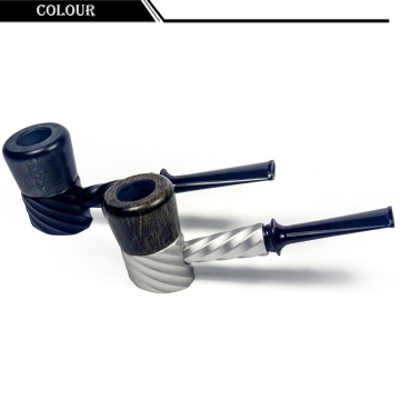 PW071014 Resina Filtro del tubo del tabacco Fumo anello in metallo Fumo imita il tubo in legno
