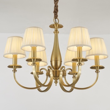 American Brass Chandelier: Atmospheric Living Room and Dining Room Lamp