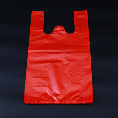 Transparent Plastic Shopping T Shirt Bag Disposable Vest Carrier Bag For Vegetable