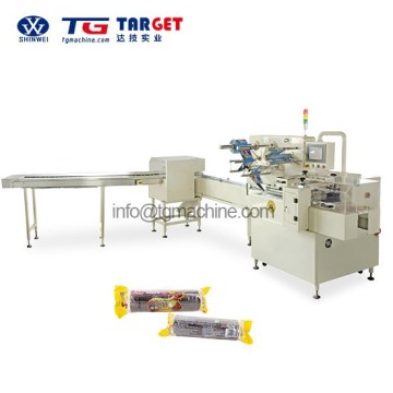 Cheep and high speed automatic non tray pillow packing mahine