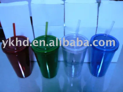 double wall straw cups