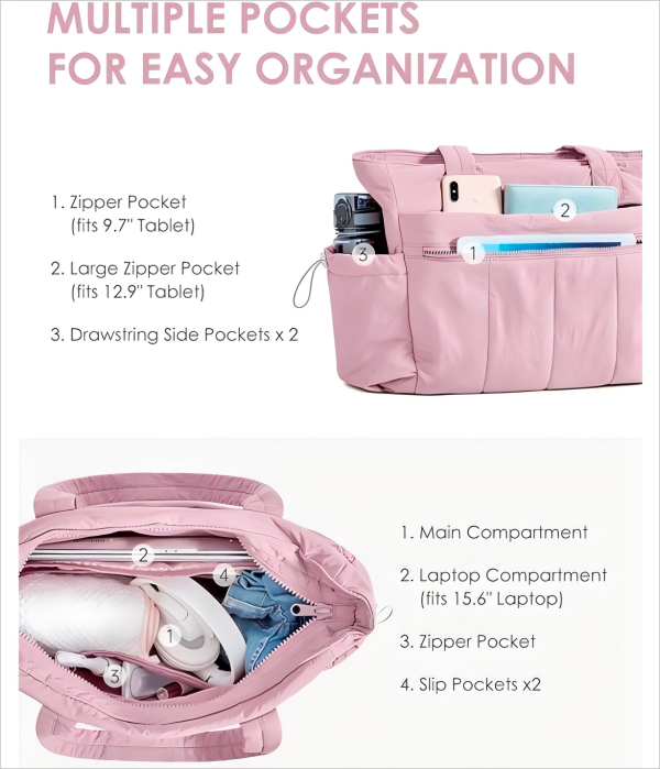 Women's Waterproof Custom Polyester Tote Bag