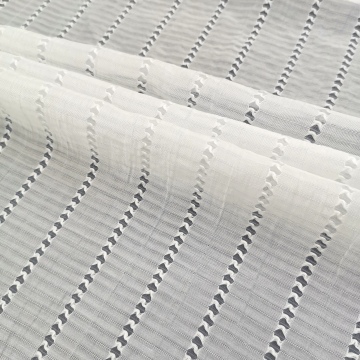 SISITEX Summer Tencel Nylon Hollow Vertical Jacquard Fabric for Women's Dress Shirts SS2023