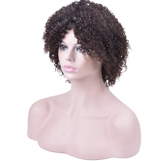 Chinese Hair Wig Vendors Wholesale Cheap Machine Made None Lace Curly Short Human Wig For Women