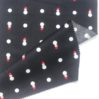 Custom design printed cotton modal spandex twill fabric