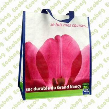 100% Recycled PET Promotional Tote Bag with 4 Color Printing, Suitable for Packing/Shopping Purposes