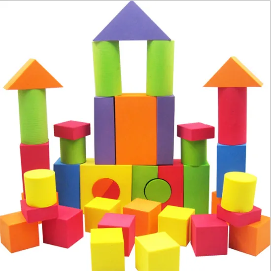 colourful Building EVA Foam Block with printing