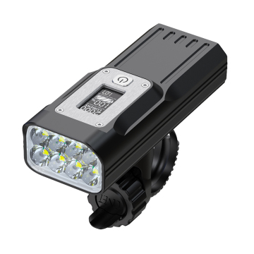 Most Powerful 2000 Lumen OLED Display Smart Mountain Bike Light - 10000mAh Capacity