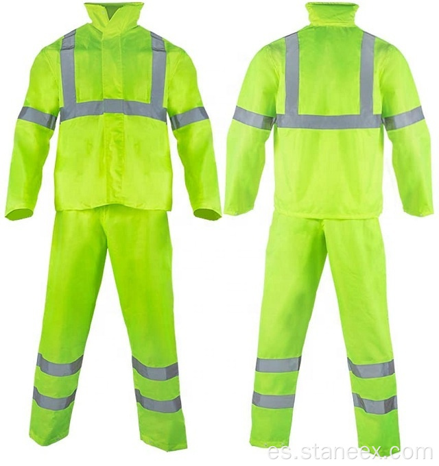 Alta visibilidad de alta visibilidad, desgaste, uniforme impermeable