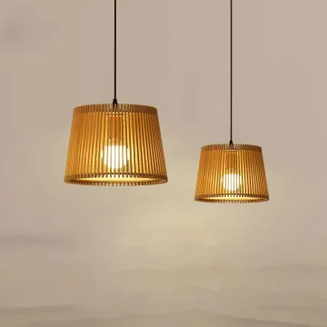Modern Retro Chinese Bar & Dining Room Lighting: Chandelier, Pendant Lights, Bamboo Art & Log Wind Design