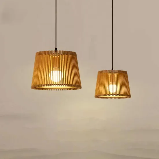 Modern Retro Chinese Bar & Dining Room Lighting: Chandelier, Pendant Lights, Bamboo Art & Log Wind Design