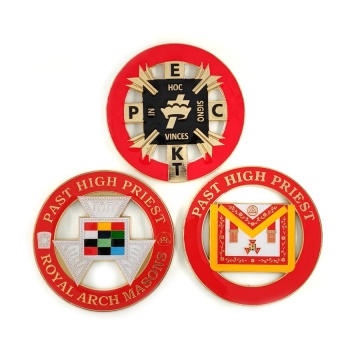 Custom Masonic Royal Arch Car Emblem: Past High Priest Freemason Apron Regalia Metal Craft Badge