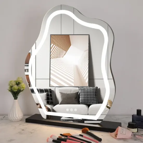 LED Lighted Vanity Mirror with Touch Sensor and Anti-Glare Technology for Beauty Salons, Offices, and Malls