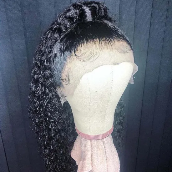 Wholesale Deep Wave HD Full Lace Wigs Human Hair Lace Front Peruvian Virgin Hair 360 Lace Front Wigs for Black Women