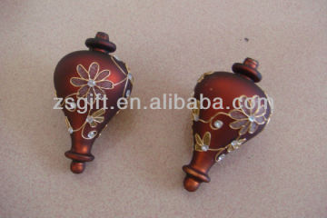 vivid flat round glass ball christmas tree ornaments