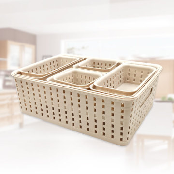 Real, BPA-Free Stylish Custom 10-Piece Multi-Purpose Household Plastic Beverages, Vegetable, and Fruit Storage Baskets