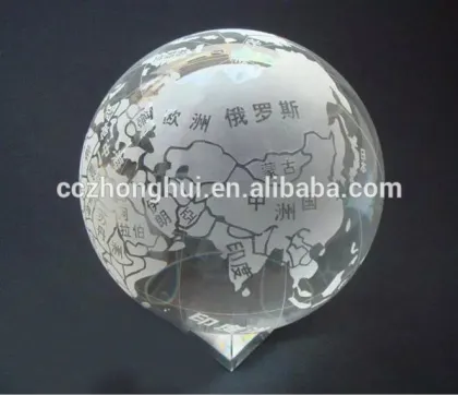 2016 Wholesale crystal world globe with crystal base