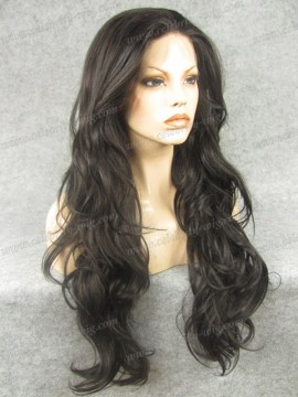 Factory price new hair styles brown wavy elegant style synthetic hair wig