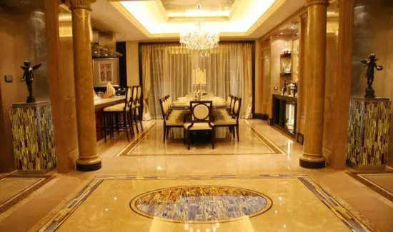 Yellow tiger eye stone slab