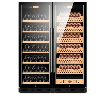 Huaou Wine Cigar Fridge: Temperature and Humidity Controlled Cigar Cabinet Cooler