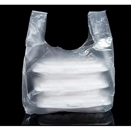 Polybag Plastic Gusset Garbage White T-Shirt Carrier Shopping Bag