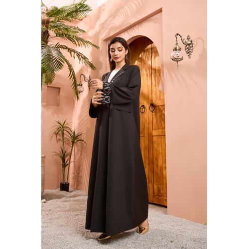 یقه دوزی مشکی آستین دوزی Abaya