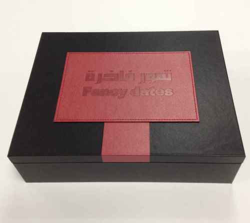 Caixa de embalagem de couro PU sofisticada para datas de Arábia