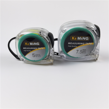 Square shape ABS transparent 5m steel tape measure
