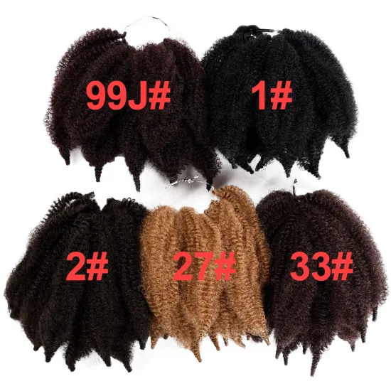 Marley Afro curl marley braid hair Top Quality Ombre Marley Braids Faux Locs Braiding Hair Synthetic Crochet Hair Extensions