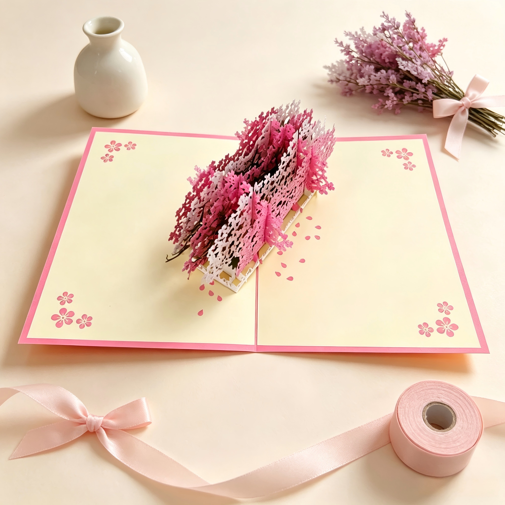 Cherry Blossom Pop Up Card