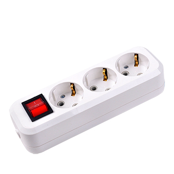 3 gang extension socket with switch and earthing