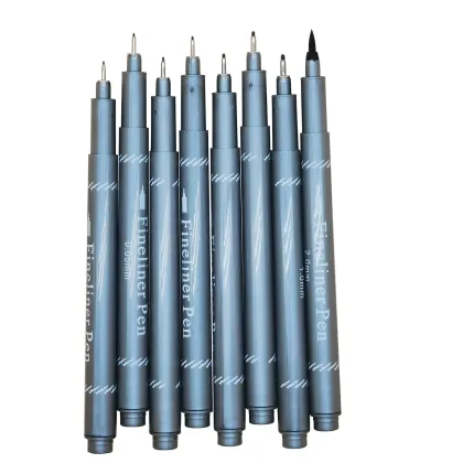 Manufacturer Cheap PP Micron Fineliner Sketch Pen - 12 Nib Sizes for Artists