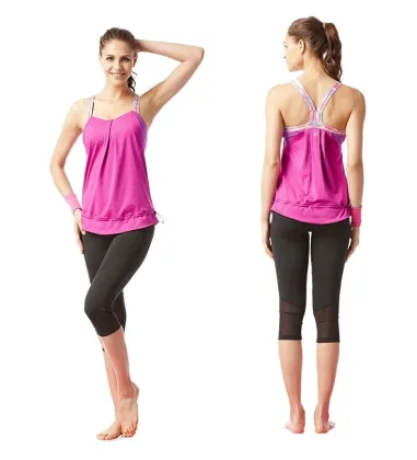 wholesale OWM ladies fashional vest/high spandex yoga vest