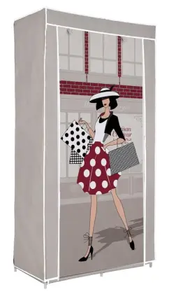 Vintage Metal wardrobe portable wardrobe closet