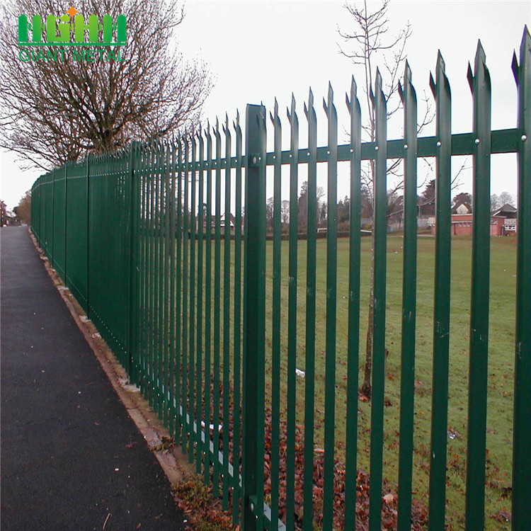 Powder Coated Steel W Pale Palisade Fencing