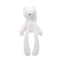 White and pink bunny plush children's sleeping doll