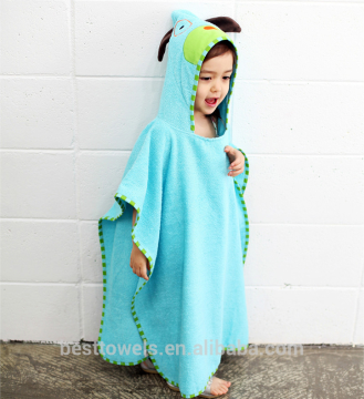 100%cotton good quality baby textile beach towel with pillow and pocket