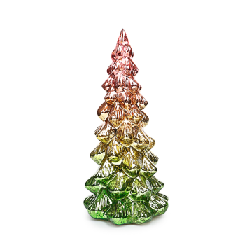 Bouteille en verre d&#39;arbre de Noël clair à LED 20 cm