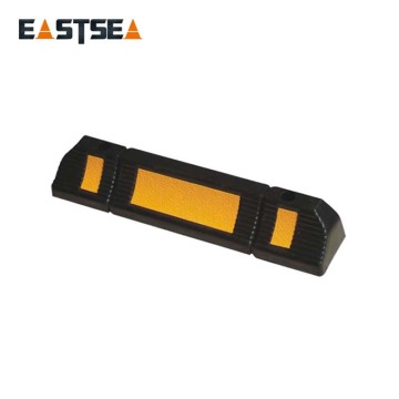 Black & Yellow Durable Rubber Car Parking Stopper