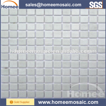 Factory Supply White Color Non-slip Glass Mosaic Tile