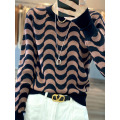 Ladies Sleepwear Corrugated wool knit pullover woman Supplier