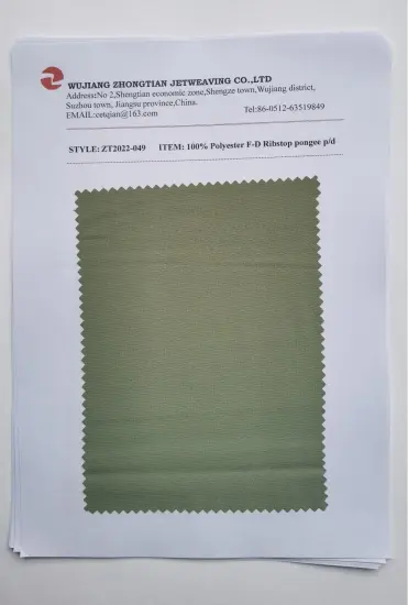 100% Polyester F-D Ribstop pongee p/d