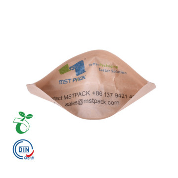 Impresión personalizada Bolsa de papel Kraft de embalaje biodegradable