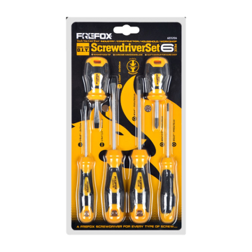 High Hardness 6-Piece Screwdriver Set with Slotted and Phillips Heads