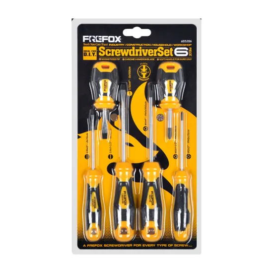 High Hardness 6-Piece Screwdriver Set with Slotted and Phillips Heads