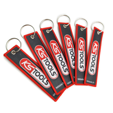 Custom Logo Embroidered Keychain Tag